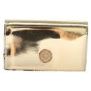 VERSACE Chain Shoulder Bag Patent leather Gold Auth BA1306AM-13