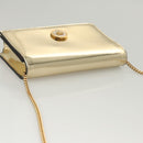VERSACE Chain Shoulder Bag Patent leather Gold Auth BA1306AM-6