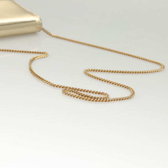 VERSACE Chain Shoulder Bag Patent leather Gold Auth BA1306AM