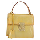 LOUIS VUITTON Monogram Vernis Spring Street Hand Bag Gris M91029 LV Auth BA13070-1