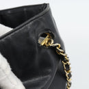 CHANEL Matelasse Chain Tote Bag Leather Black Gold CC Auth BA13071-14