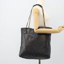 CHANEL Matelasse Chain Tote Bag Leather Black Gold CC Auth BA13071-23