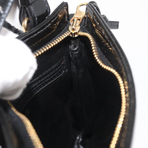 CHANEL Matelassé heuptas Lakleer Zwart Goud CC Auth BA13072