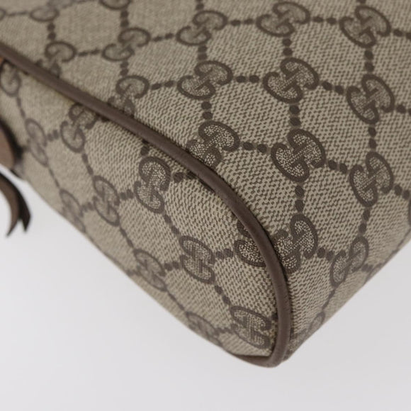 GUCCI GG Supreme Web Sherry Line Clutch Tas PVC Beige Rood 89 01 012 Auth BA13074