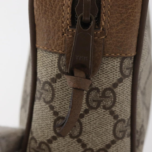 GUCCI GG Supreme Web Sherry Line Clutch Tas PVC Beige Rood 89 01 012 Auth BA13074