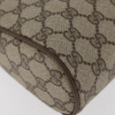 GUCCI GG Supreme Web Sherry Line Clutch Tas PVC Beige Rood 89 01 012 Auth BA13074-7
