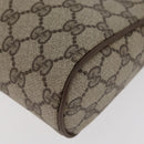 GUCCI GG Supreme Web Sherry Line Clutch Tas PVC Beige Rood 89 01 012 Auth BA13074-14