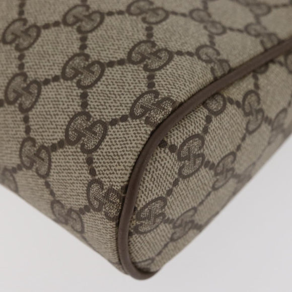 GUCCI GG Supreme Web Sherry Line Clutch Tas PVC Beige Rood 89 01 012 Auth BA13074