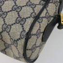 GUCCI GG Supreme Sherry Line Shoulder Bag PVC Navy Gold 119 02 087 Auth BA13075-10