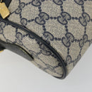 GUCCI GG Supreme Sherry Line Shoulder Bag PVC Navy Gold 119 02 087 Auth BA13075-11