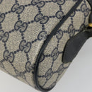GUCCI GG Supreme Sherry Line Shoulder Bag PVC Navy Gold 119 02 087 Auth BA13075-12