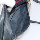 GUCCI GG Supreme Sherry Line Shoulder Bag PVC Navy Gold 119 02 087 Auth BA13075-20