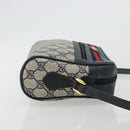 GUCCI GG Supreme Sherry Line Shoulder Bag PVC Navy Gold 119 02 087 Auth BA13075-4