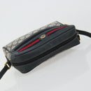 GUCCI GG Supreme Sherry Line Shoulder Bag PVC Navy Gold 119 02 087 Auth BA13075-6