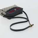 GUCCI GG Supreme Sherry Line Shoulder Bag PVC Navy Gold 119 02 087 Auth BA13075-7