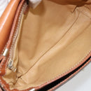 CELINE Macadam Canvas Shoulder Bag PVC Leather Brown Gold Auth BA13077-17