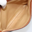 CELINE Macadam Canvas Shoulder Bag PVC Leather Brown Gold Auth BA13077-23
