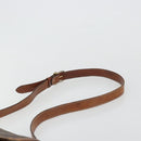 CELINE Macadam Canvas Shoulder Bag PVC Leather Brown Gold Auth BA13077-8