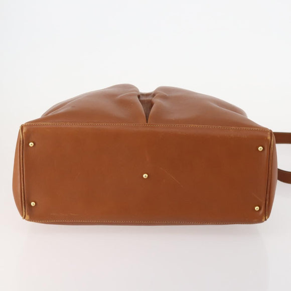 GUCCI Bamboo Tote Bag Leather 2way Brown Gold 002 2855 0322 0 Auth BA13078