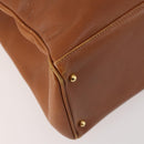 GUCCI Bamboo Tote Bag Leather 2way Brown Gold 002 2855 0322 0 Auth BA13078-15