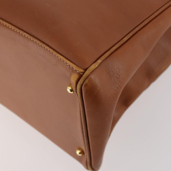 GUCCI Bamboo Tote Bag Leather 2way Brown Gold 002 2855 0322 0 Auth BA13078