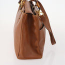 GUCCI Bamboo Tote Bag Leather 2way Brown Gold 002 2855 0322 0 Auth BA13078-4