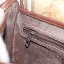 Burberry Nova Check Schultertasche PVC Beige Gold Auth BA13081-20