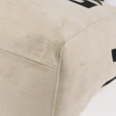 BALENCIAGA Tote Bag Canvas Beige Silver Auth BA13082-14