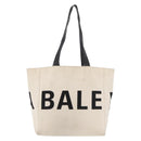 BALENCIAGA Tote Bag Canvas Beige Silver Auth BA13082-13