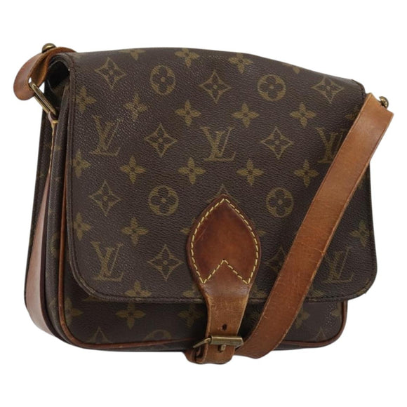 LOUIS VUITTON Monogram Cartouchiere MM Umhängetasche M51253 LV Auth BA13085