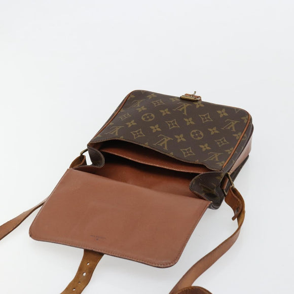 LOUIS VUITTON Monogram Cartouchiere MM Umhängetasche M51253 LV Auth BA13085