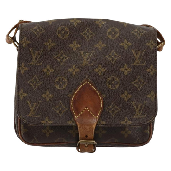 LOUIS VUITTON Monogram Cartouchiere MM Umhängetasche M51253 LV Auth BA13085