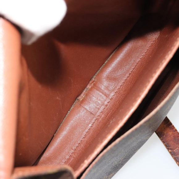 LOUIS VUITTON Monogram Cartouchiere MM Umhängetasche M51253 LV Auth BA13085