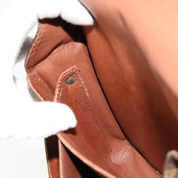 LOUIS VUITTON Monogram Cartouchiere MM Umhängetasche M51253 LV Auth BA13085