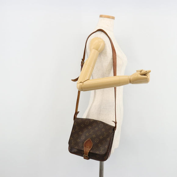 LOUIS VUITTON Monogram Cartouchiere MM Umhängetasche M51253 LV Auth BA13085
