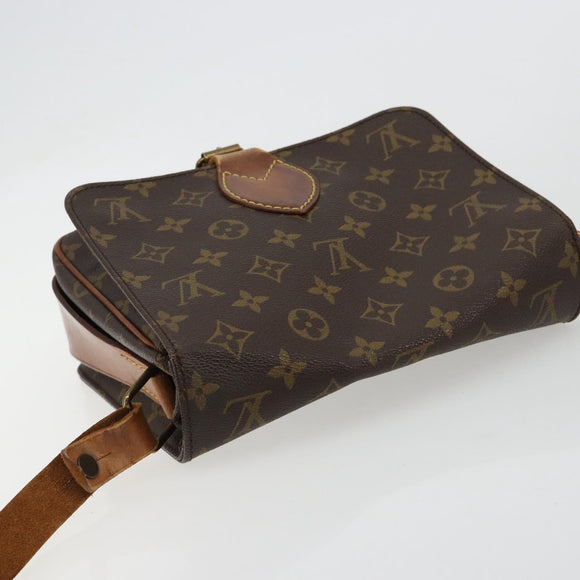 LOUIS VUITTON Monogram Cartouchiere MM Umhängetasche M51253 LV Auth BA13085