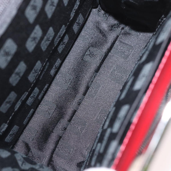 SAINT LAURENT Rucksack Leder Rot Silber Auth BA13087