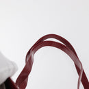 SAINT LAURENT Rucksack Leder Rot Silber Auth BA13087-8