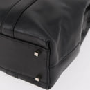 Salvatore Ferragamo Tote Bag Leather Black Silver Auth BA13088-11