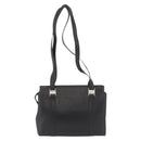 Salvatore Ferragamo Tote Bag Leather Black Silver Auth BA13088-3