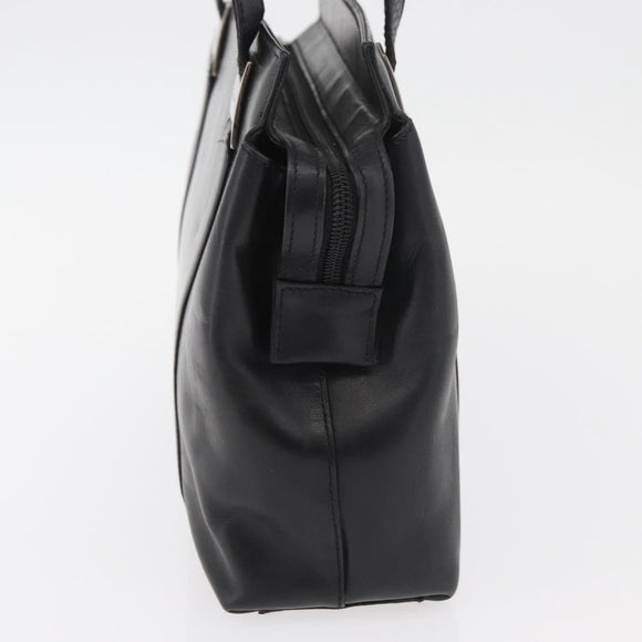 Salvatore Ferragamo Tote Bag Leather Black Silver Auth BA13088