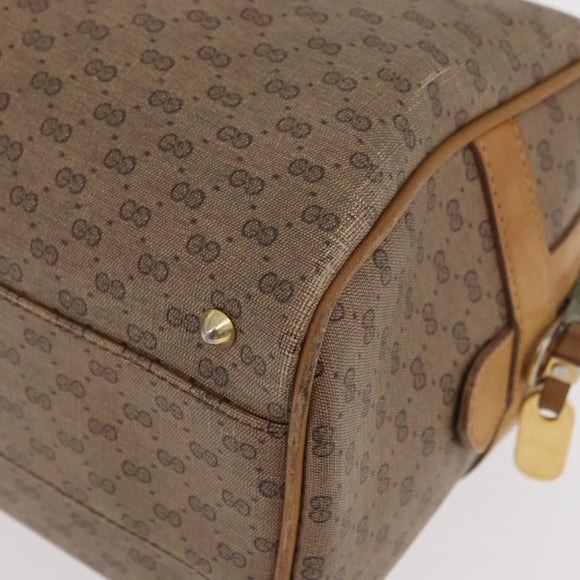 GUCCI Micro GG Supreme Handtasche PVC Beige Gold 67 02 4422 Auth BA13089