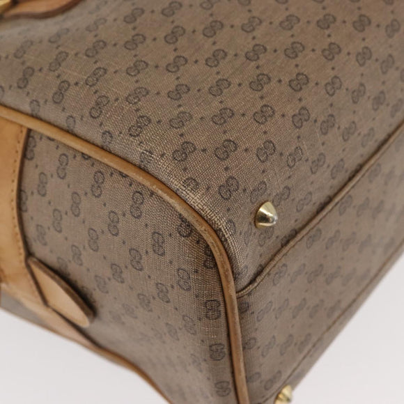 GUCCI Micro GG Supreme Handtasche PVC Beige Gold 67 02 4422 Auth BA13089