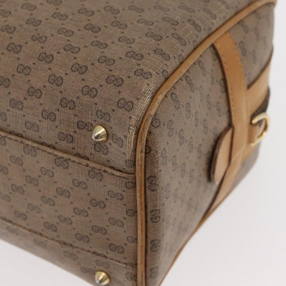 GUCCI Micro GG Supreme Handtasche PVC Beige Gold 67 02 4422 Auth BA13089
