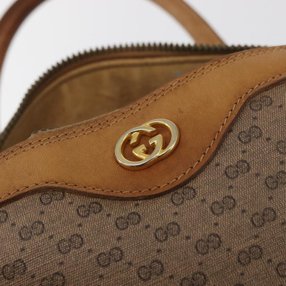 GUCCI Micro GG Supreme Handtasche PVC Beige Gold 67 02 4422 Auth BA13089