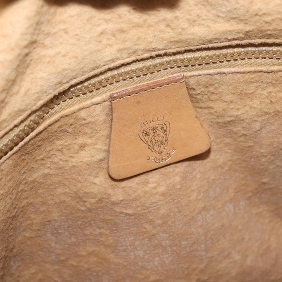 GUCCI Micro GG Supreme Handtasche PVC Beige Gold 67 02 4422 Auth BA13089