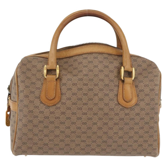 GUCCI Micro GG Supreme Handtasche PVC Beige Gold 67 02 4422 Auth BA13089