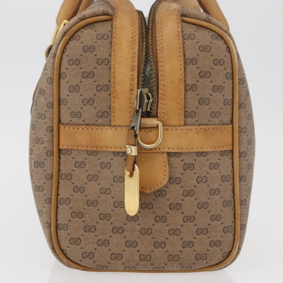 GUCCI Micro GG Supreme Handtasche PVC Beige Gold 67 02 4422 Auth BA13089