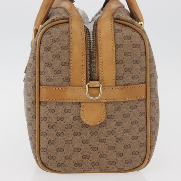 GUCCI Micro GG Supreme Handtasche PVC Beige Gold 67 02 4422 Auth BA13089