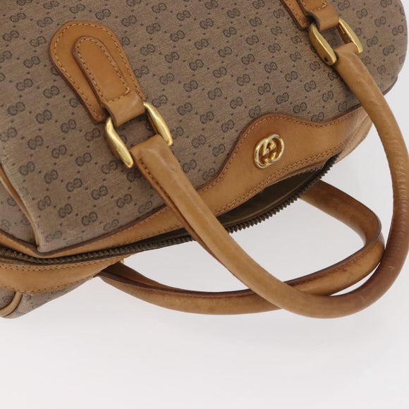 GUCCI Micro GG Supreme Handtasche PVC Beige Gold 67 02 4422 Auth BA13089